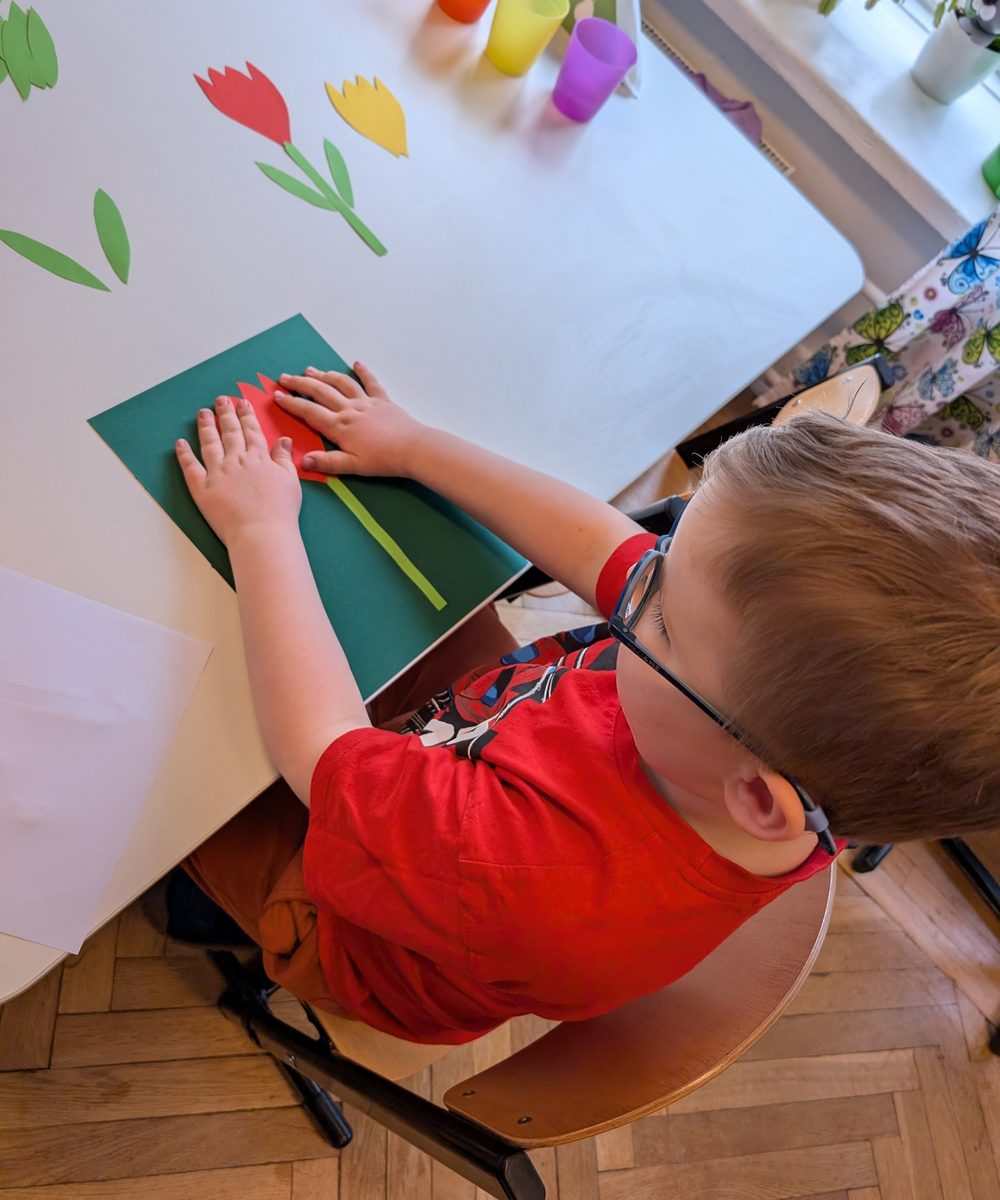 Praca plastyczna Tulipan — grupa Motylki