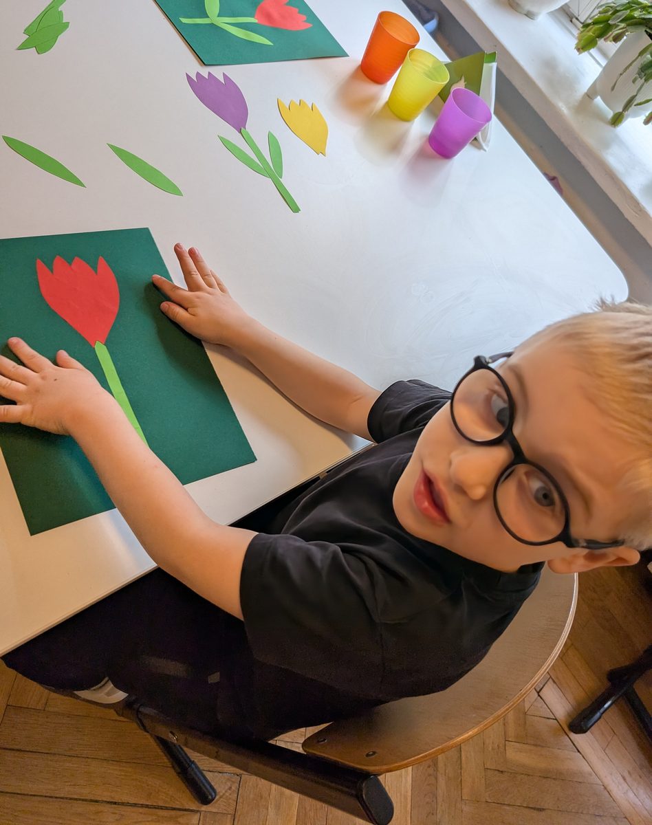 Praca plastyczna Tulipan — grupa Motylki