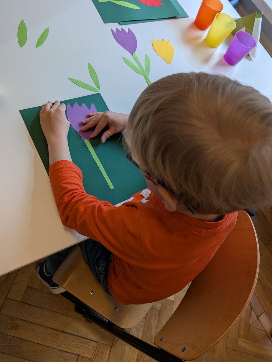 Praca plastyczna Tulipan — grupa Motylki