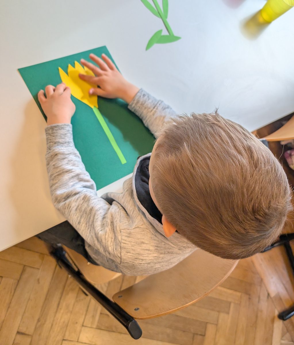 Praca plastyczna Tulipan — grupa Motylki